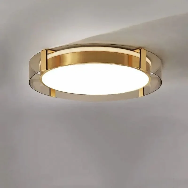 Plafonnier Rond LED en Verre – Opaque ou Transparent, 3 Tailles