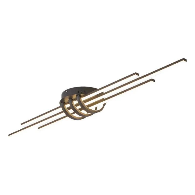 Plafonnier Design Moderne 3 Barres LED – Blanc ou Doré Satiné