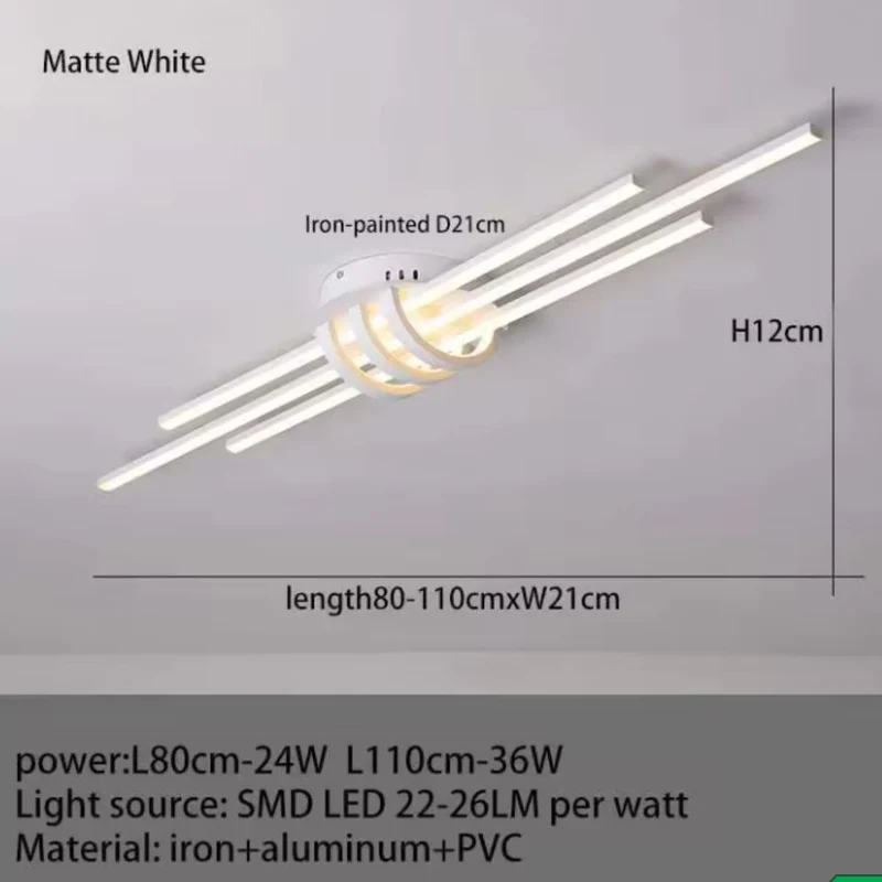 Plafonnier Design Moderne 3 Barres LED – Blanc ou Doré Satiné