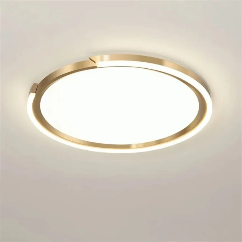 Plafonnier Chrome Cuivré Fin – 3 Tailles, Ambiance Chaleureuse Chambre