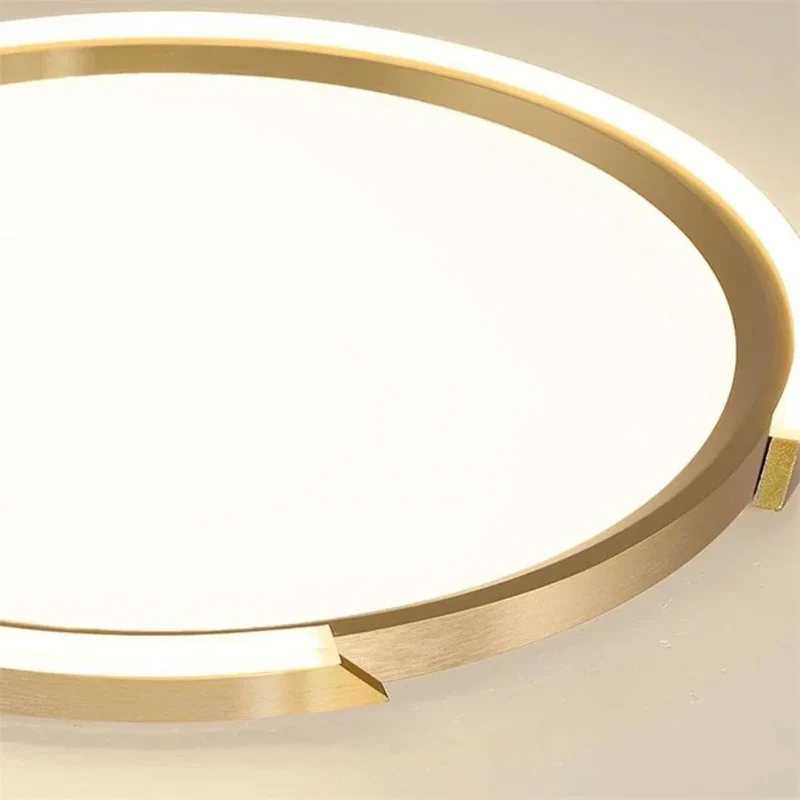 Plafonnier Chrome Cuivré Fin – 3 Tailles, Ambiance Chaleureuse Chambre