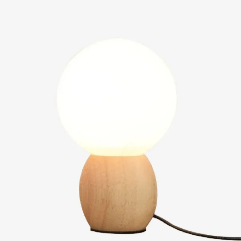 Lampe de Chevet Boule en Bois