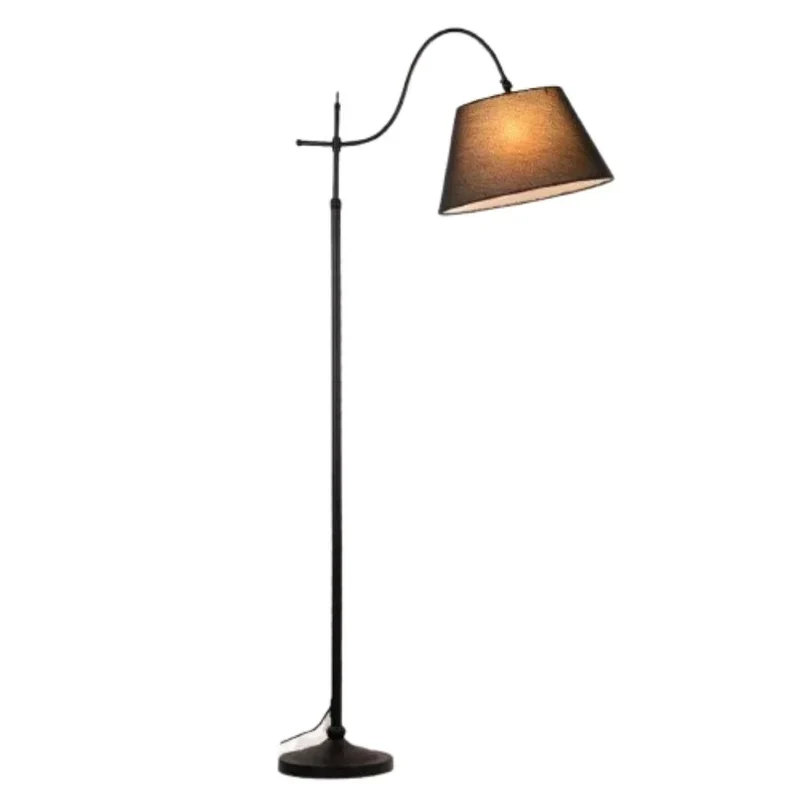 Lampadaire Salon LED Arrondi en Tissu – 50 000h, Basse Consommation