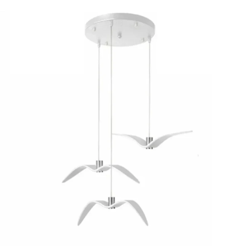 Suspension Animaux Mouettes en Métal – Noir ou Blanc, Style Marin