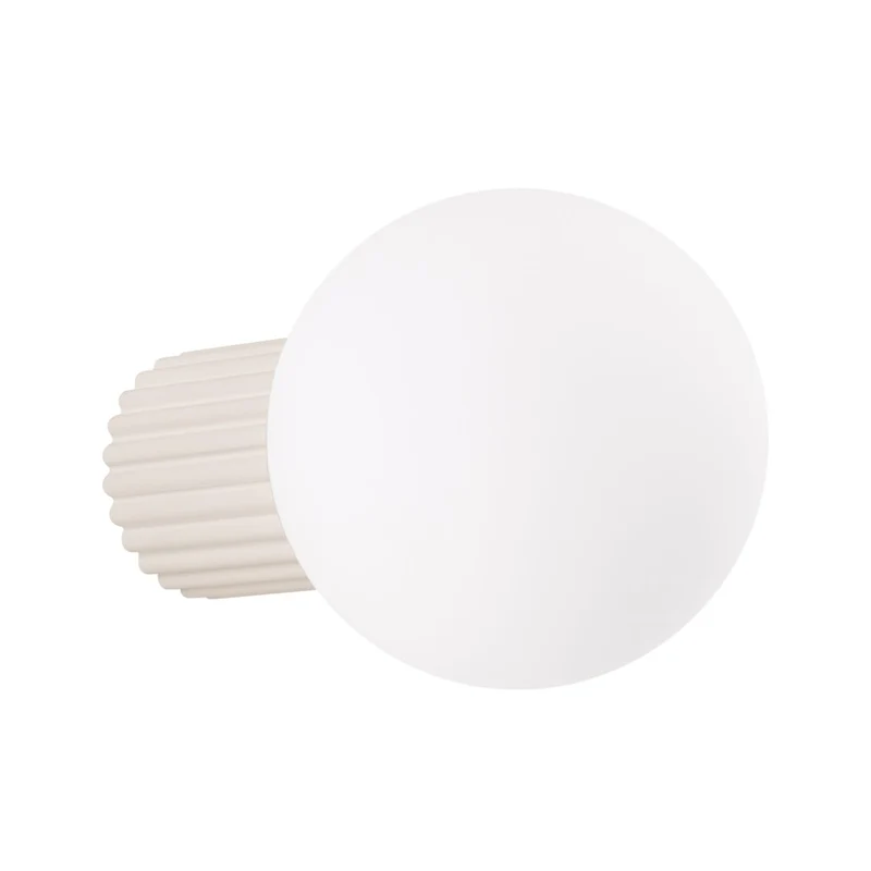 Luminaire Mural Aluminium/Verre Beige Moderne Rond