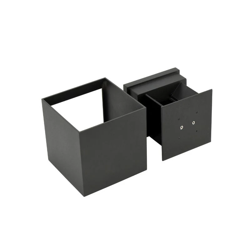 Applique Murale Graphite Grise 12W Double Faisceau IP65 Cube