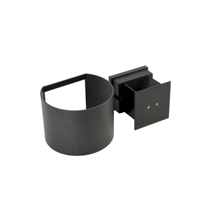 Applique Murale Graphite Grise 12W Double Faisceau IP65 Ovale