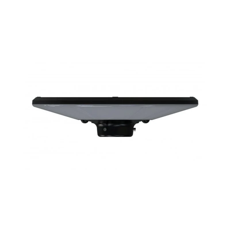 Lampe Solaire Extérieure Noire 15W CCT avec Mât 2,5m + Télécommande - 3000K/4000K/6000K