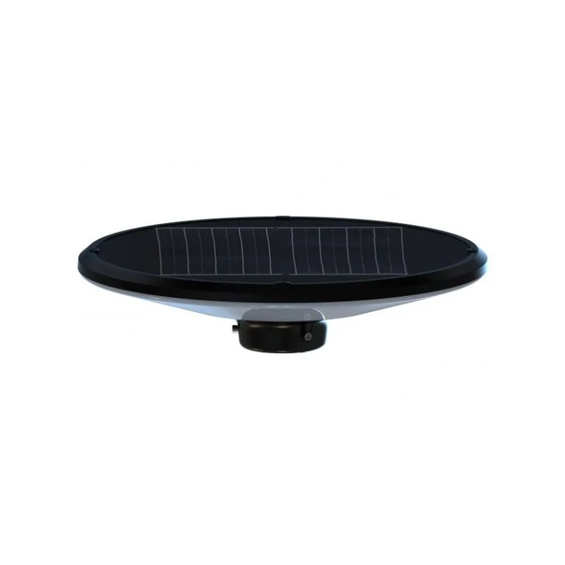 Lampe Solaire Extérieure Noire 15W CCT avec Mât 2,5m + Télécommande - 3000K/4000K/6000K