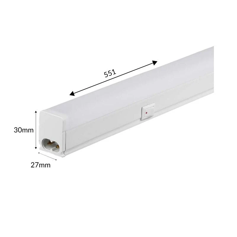 Tube Néon LED T5 60cm 7W 2 Têtes avec Interrupteur - Garantie 6 ans