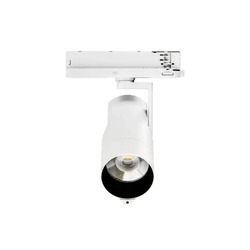 Spot LED sur Rail Triphasé Intelligent IA 35W CCT 24° Blanc