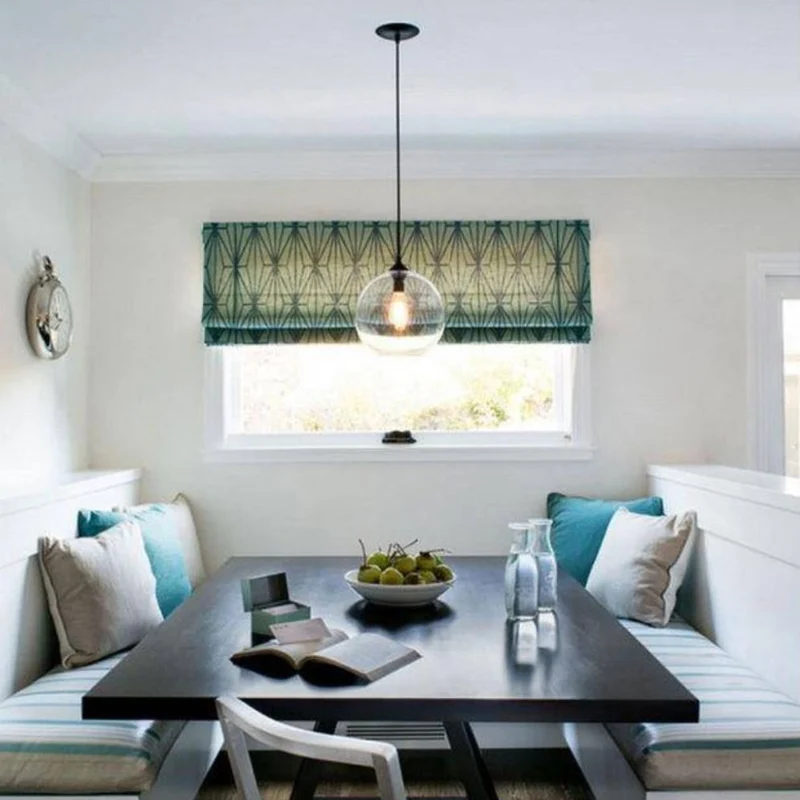 Suspension Bord de Mer en Verre Coloré – Boules Bleues, Rouges ou Ambrées