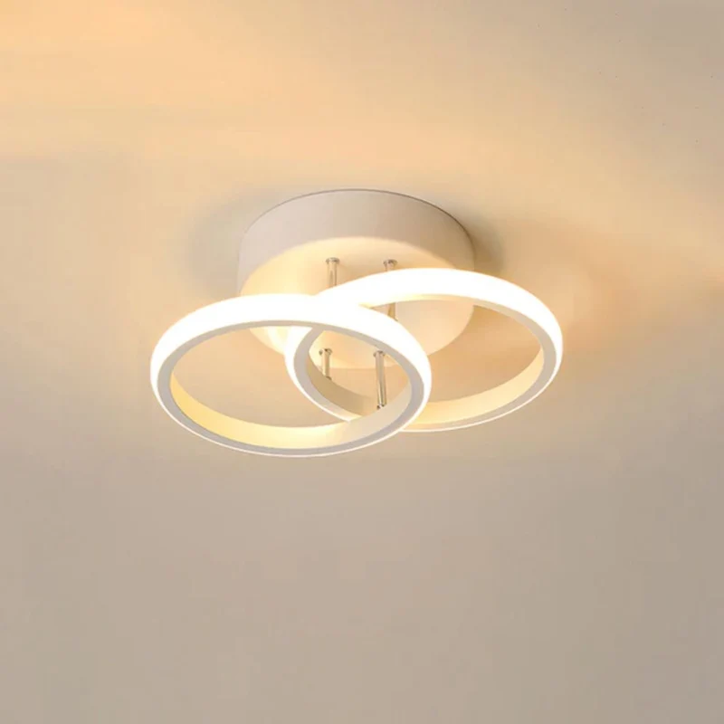 Panneau LED Plafond à Double Anneau – Blanc ou Foncé, Loft Moderne