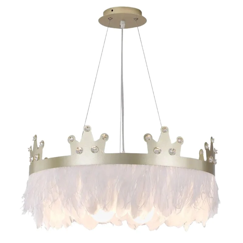 Suspension Bohème en Plumes – Finesse Dorée ou Rose pour votre Salon