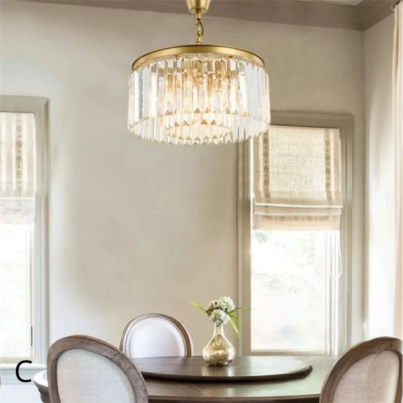 Lustre Salon Doré à Étages Cristal – Hauteur Sous Plafond Min. 2,50m