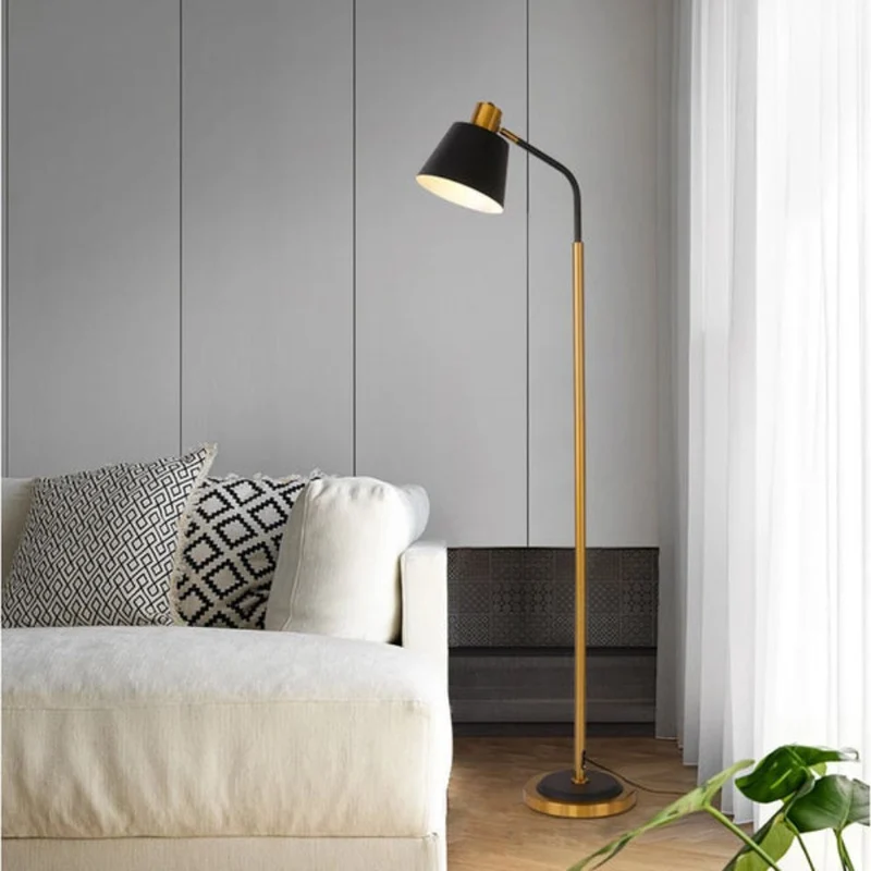 Lampadaire Intérieur Salon Dirigeable – Noir ou Blanc, 1,60m de Haut