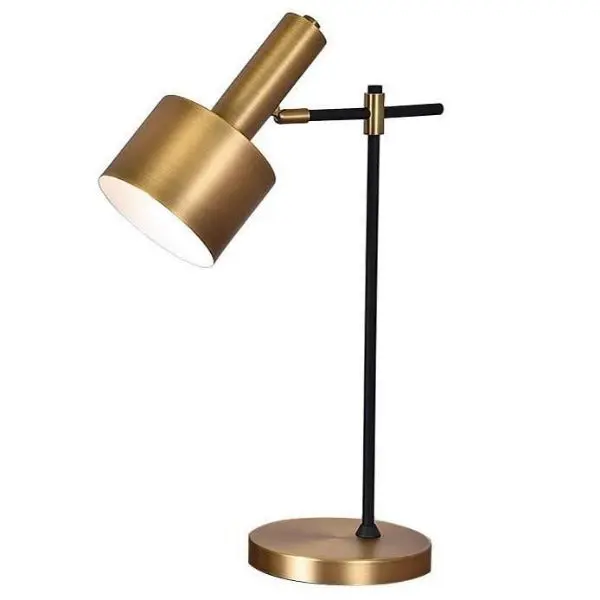 Lampe à Poser Industrielle Dorée