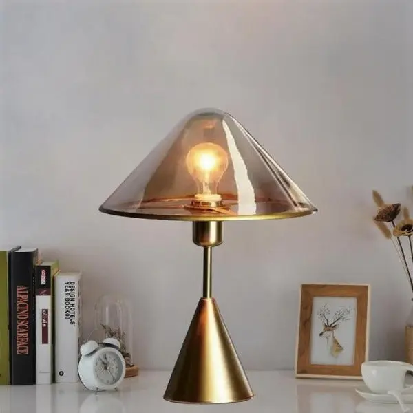 Lampe à Poser Industrielle Couleur Or