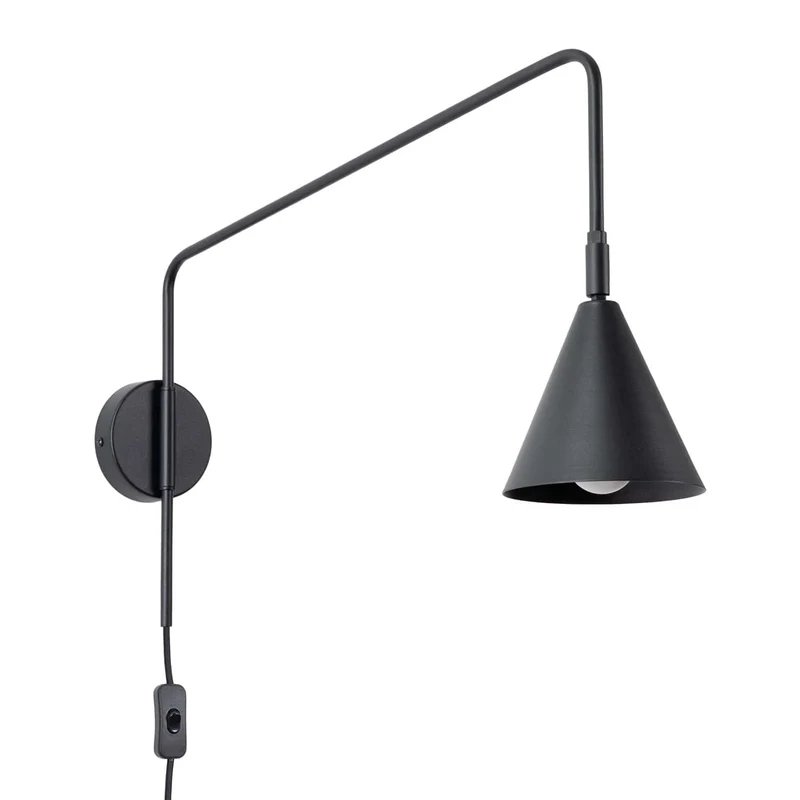 Luminaire Mural Acier Noir Moderne