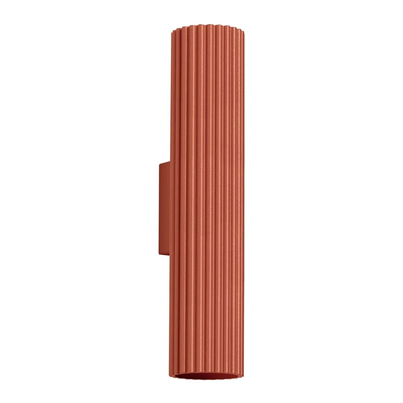 Luminaire Mural Tube Ocre Rouge Minimaliste Strié