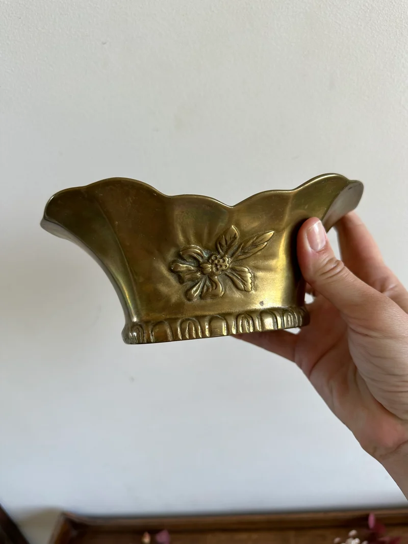 Vide poche en bronze ornement fleurs