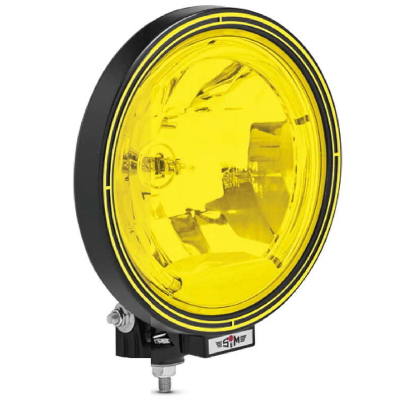 Feu de route rond SIM 3227 avec halo LED / Édition jaune 9"