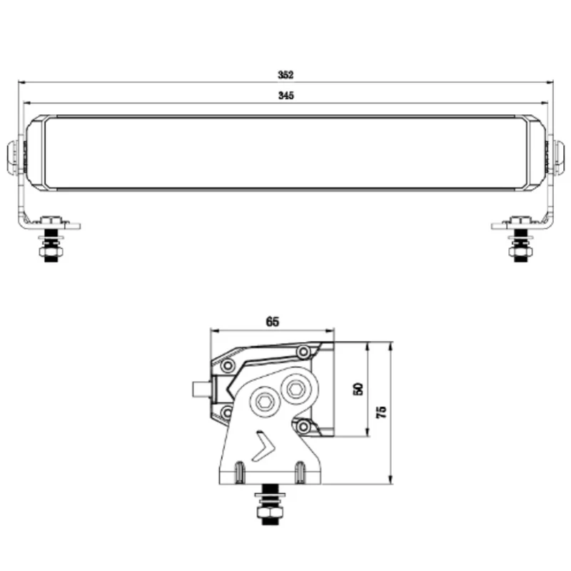 Barre lumineuse LED 12" avec stroboscope