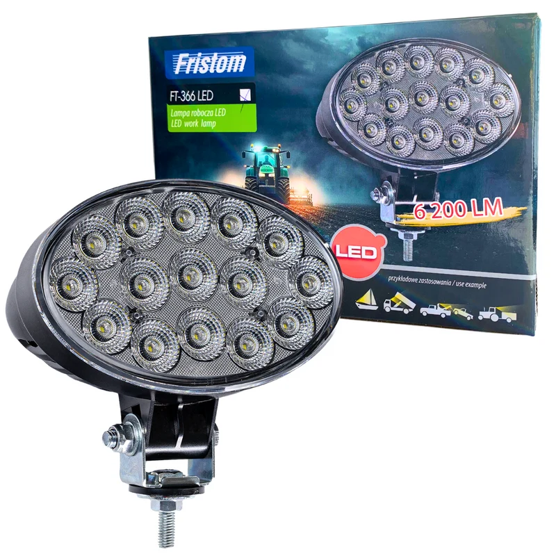 Lampes de travail à LED ovales Fristom / 6000 XNUMX lumens et plus