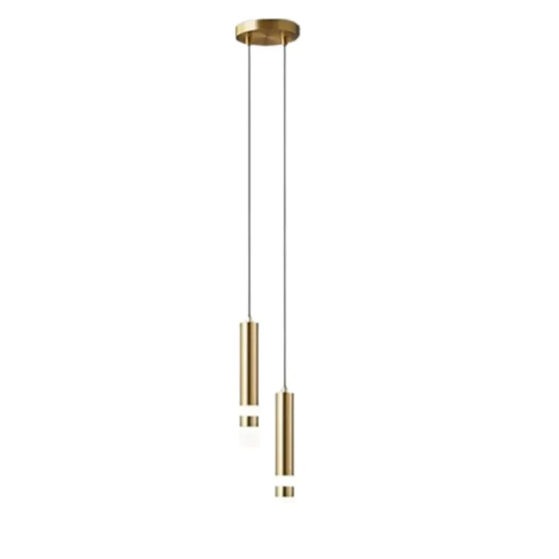 Lustre Design Italien Tubulaire – Doré ou Noir, Toutes les Pièces