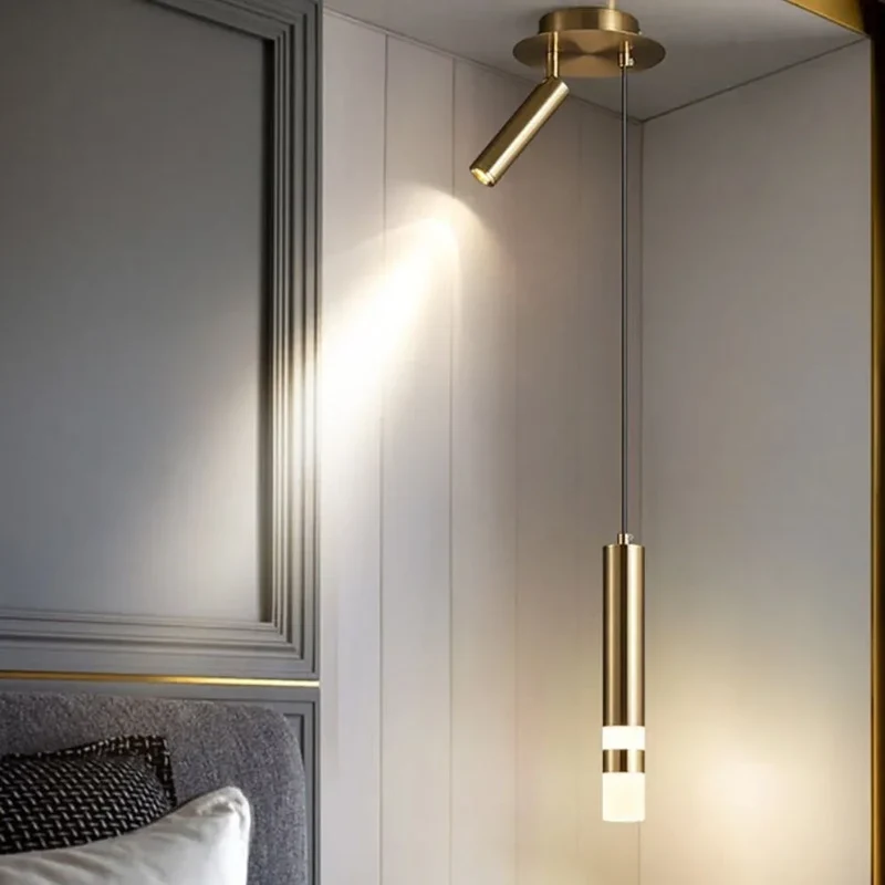 Lustre Design Italien Tubulaire – Doré ou Noir, Toutes les Pièces