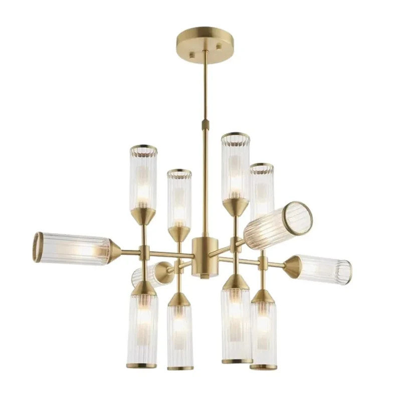 Lustre Baroque Doré à 12 Bras – Élégance Intemporelle pour Salon