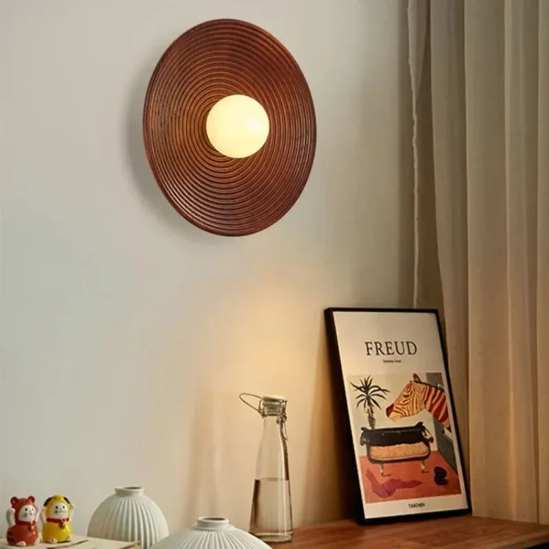 Applique Murale Bois Scandinave Ovale – Lumière Douce pour Chambre