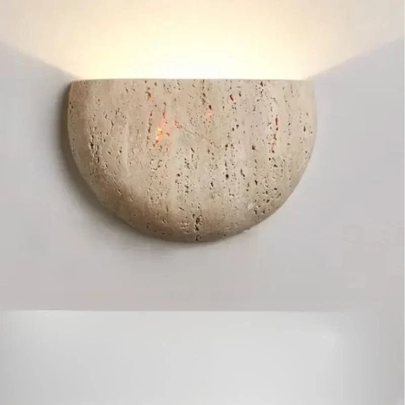 Applique Murale Demi-Lune en Marbre – Éclat Naturel et Authentique