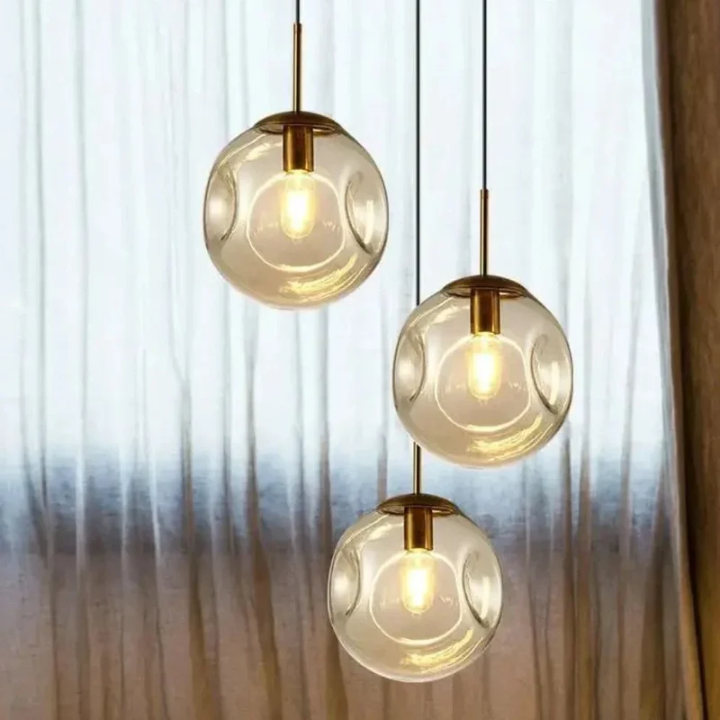 Globe Suspension en Verre Nordique – Duo de Designs à Associer
