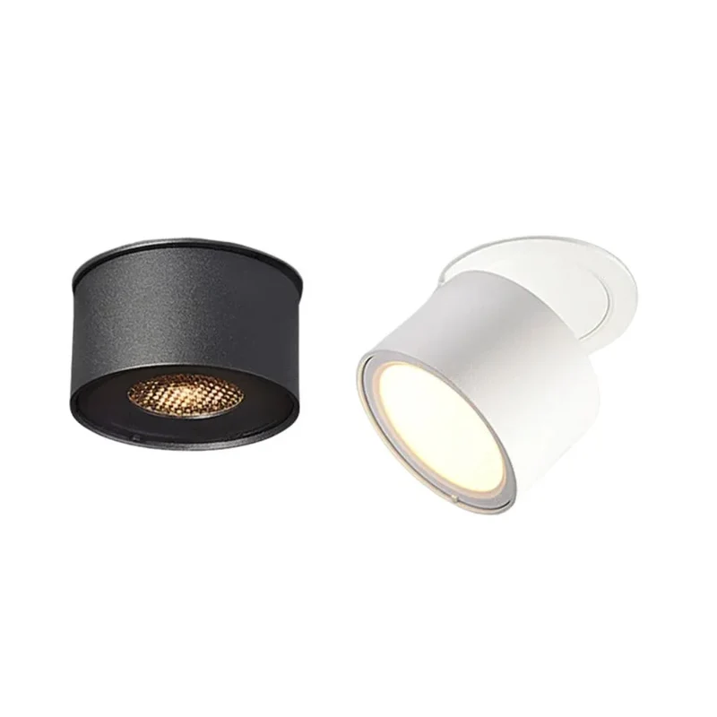 Spot COB Rotatif Démontable – Noir ou Blanc, Idéal Couloir