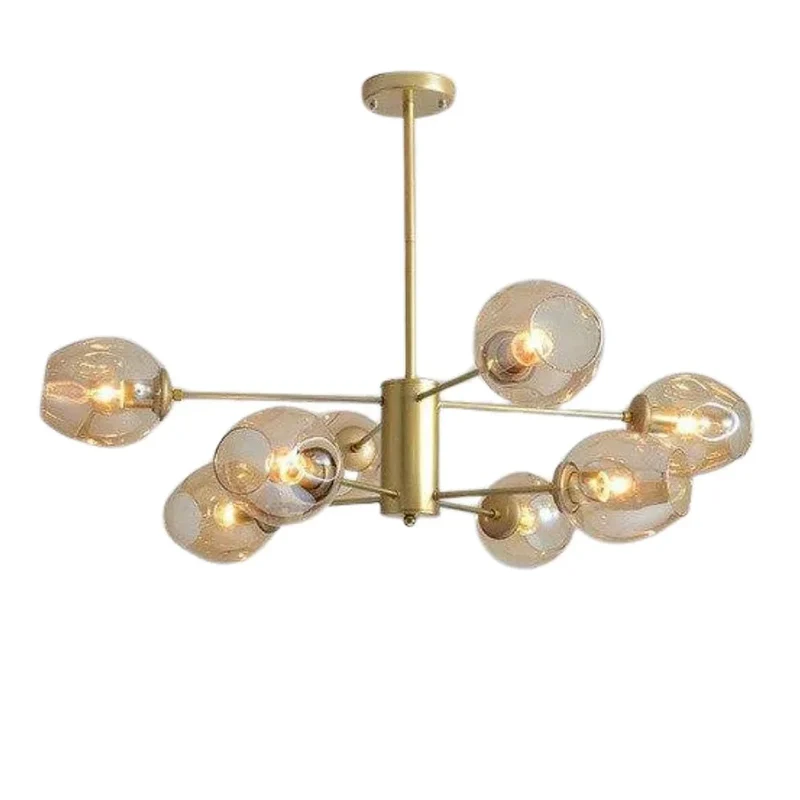 Lustre Style Industriel Bleu, Noir ou Doré – Ambiance Méditerranéenne