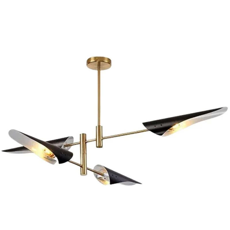 Lustre Chandelier Industriel à Bras Directionnels – 4, 6 ou 8 LED