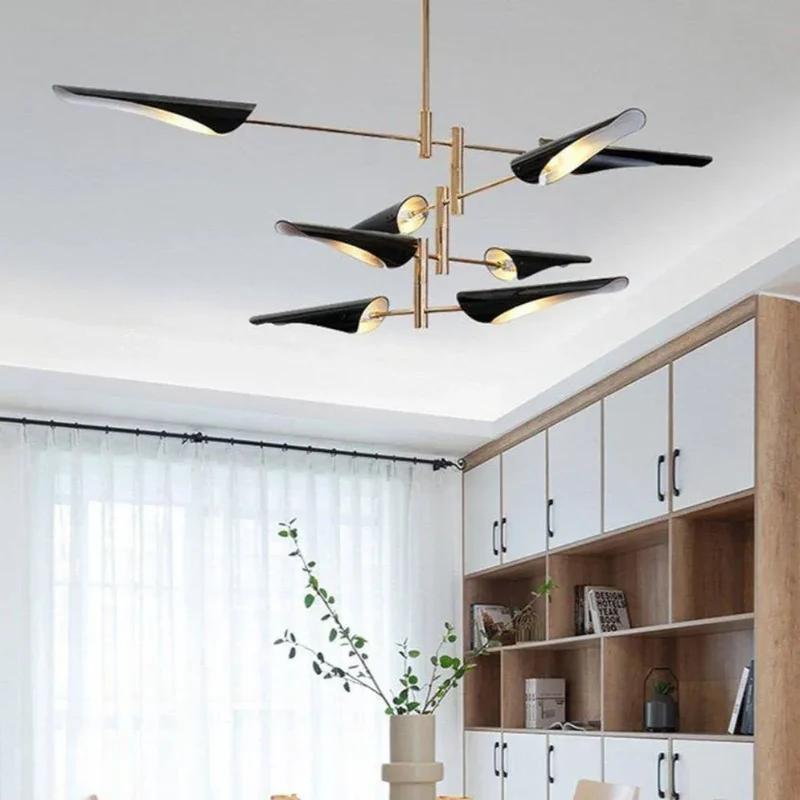 Lustre Chandelier Industriel à Bras Directionnels – 4, 6 ou 8 LED