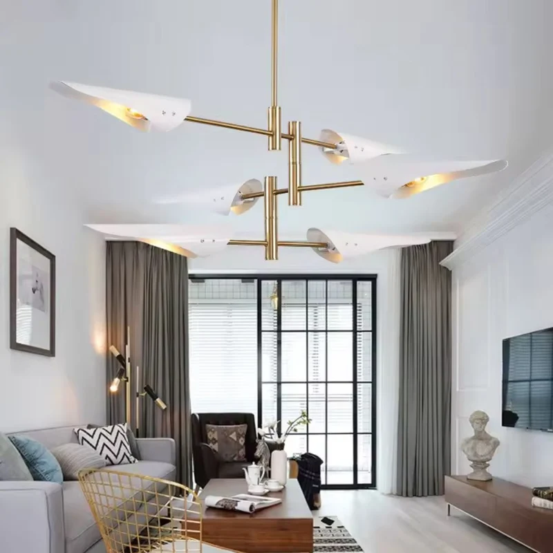 Lustre Chandelier Industriel à Bras Directionnels – 4, 6 ou 8 LED