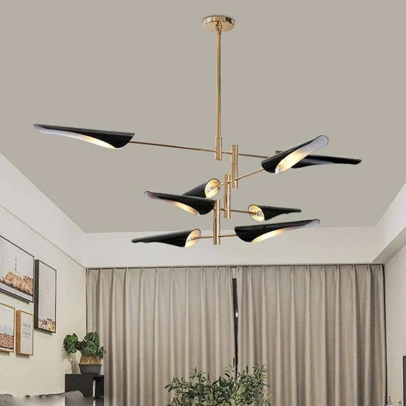 Lustre Chandelier Industriel à Bras Directionnels – 4, 6 ou 8 LED