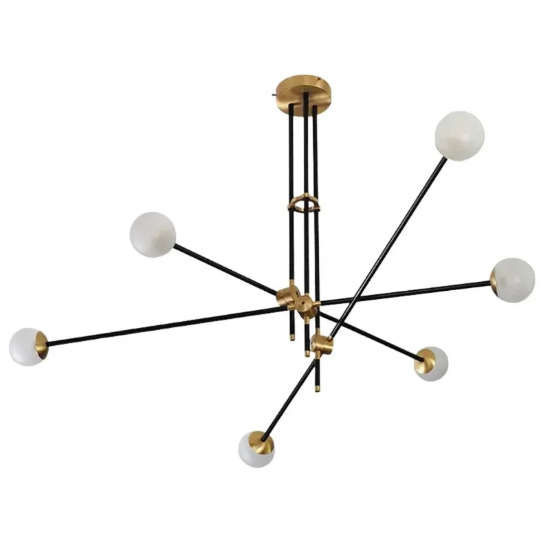 Lustre de Salle à Manger Multi-Têtes – Doré, Noir ou Blanc, 2 à 4+