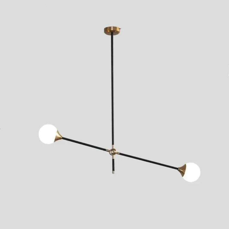 Lustre de Salle à Manger Multi-Têtes – Doré, Noir ou Blanc, 2 à 4+
