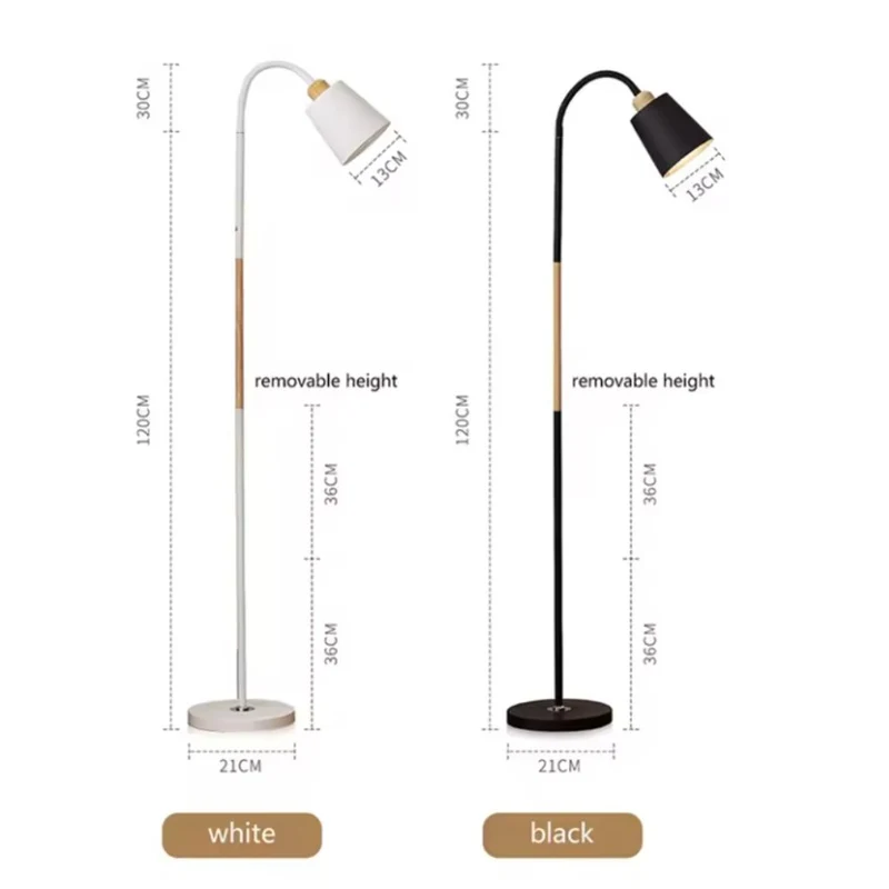 Lampadaire Métal Noir ou Blanc Circulaire – Style Industriel Edison