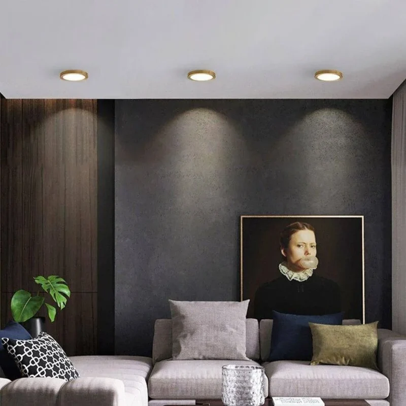 Spot Plafond LED Doré Encastrable – Angle 100°, Discret et Puissant