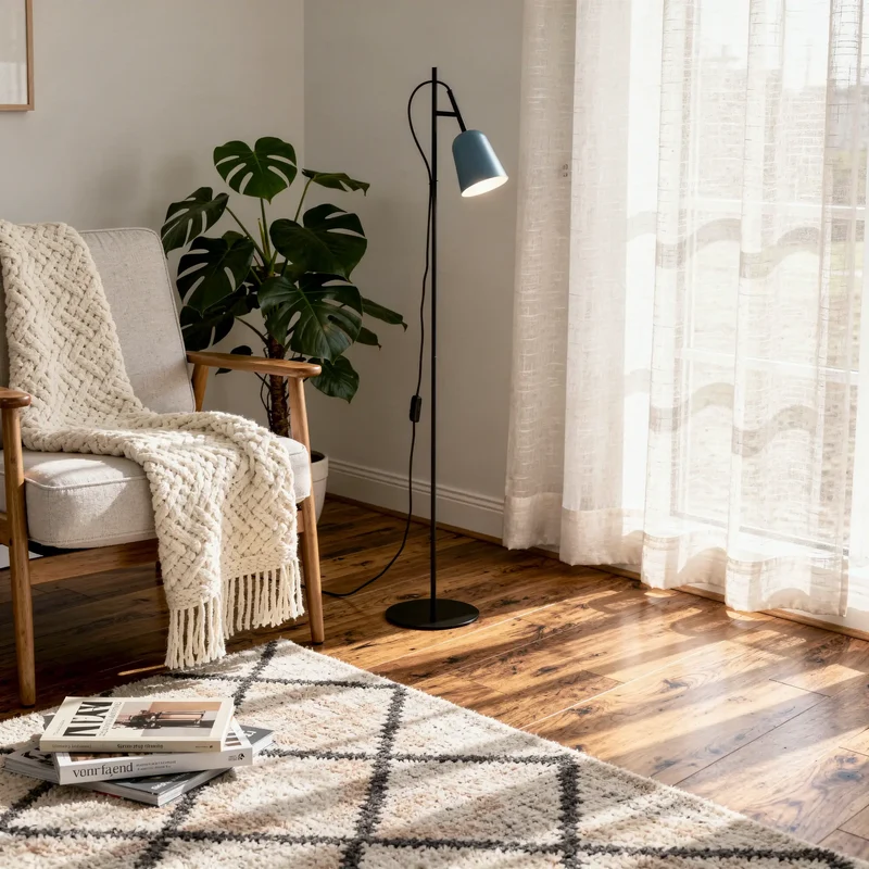 Lampadaire STUDIO bleu : éclairez votre intérieur avec style !