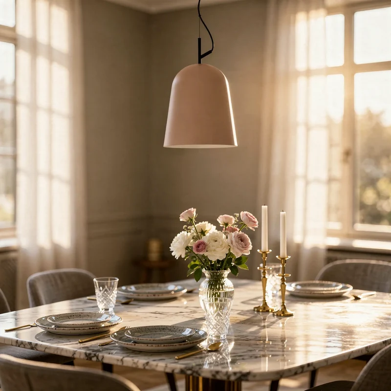 Suspension rose STUDIO 290 : élégance contemporaine