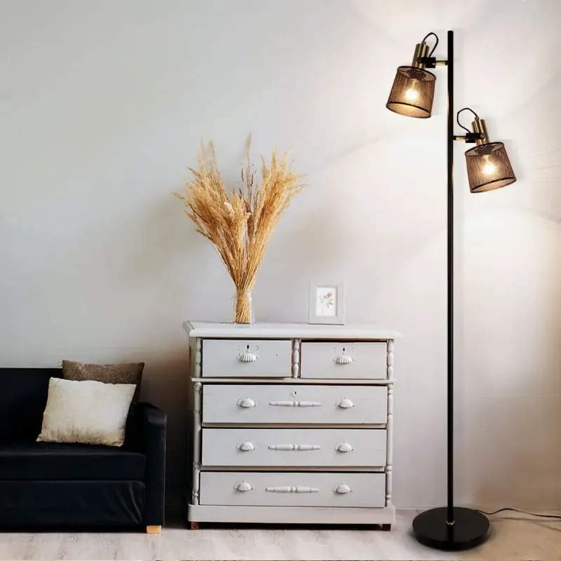 Lampe Industrielle Sur Pied Rétro