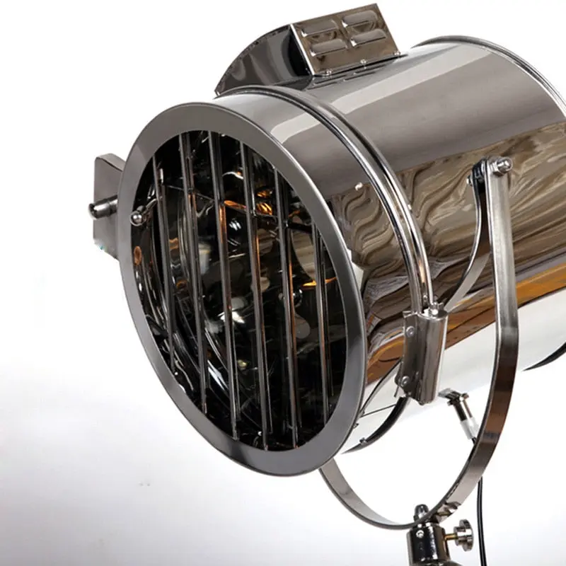 Lampe Industrielle Sur Pied Silver