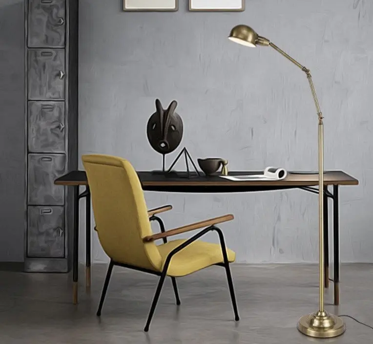 Lampe Industrielle Sur Pied Simple