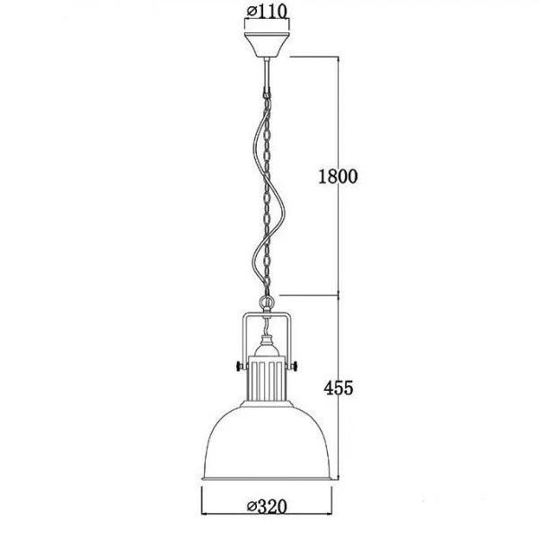 Lampe Suspendue Industrielle Ancienne